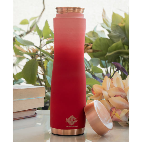 Copper Bottle with Ombre Silk Finish,Volume-Bottle - 34oz/1000 ML
