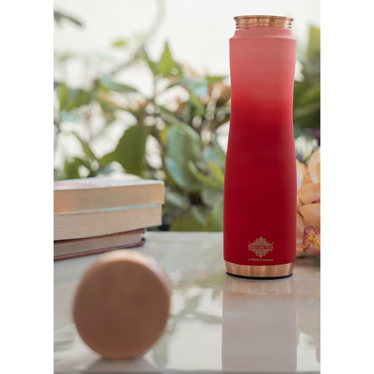 Copper Bottle with Ombre Silk Finish,Volume-Bottle - 34oz/1000 ML