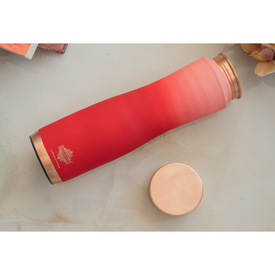Copper Bottle with Ombre Silk Finish,Volume-Bottle - 34oz/1000 ML