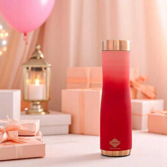 Copper Bottle with Ombre Silk Finish,Volume-Bottle - 34oz/1000 ML
