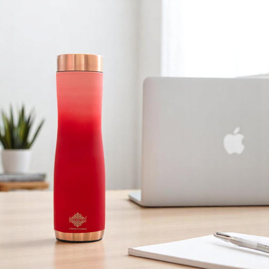 Copper Bottle with Ombre Silk Finish,Volume-Bottle - 34oz/1000 ML