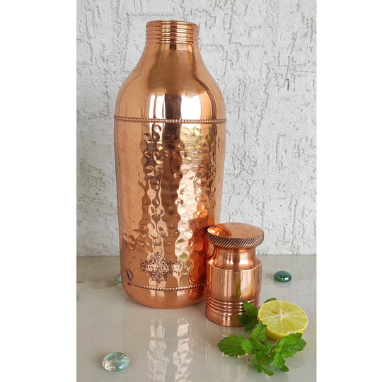 Maharaja Hammered Copper Barware Bottle, 32oz/950 ML