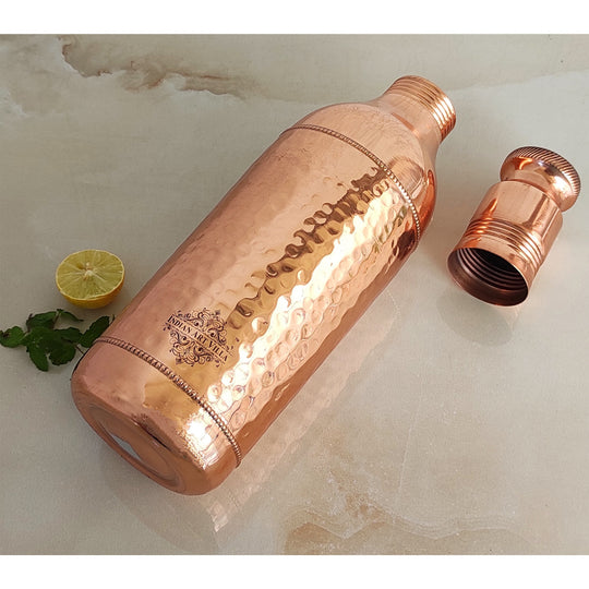 Maharaja Hammered Copper Barware Bottle, 32oz/950 ML