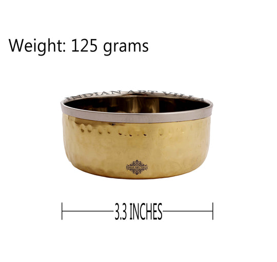 Steel Brass Bowl – 4 oz Dual Metal Serving Bowl