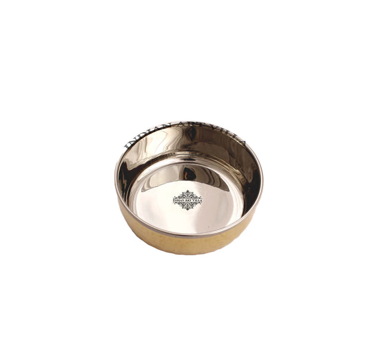 Steel Brass Bowl – 4 oz Dual Metal Serving Bowl