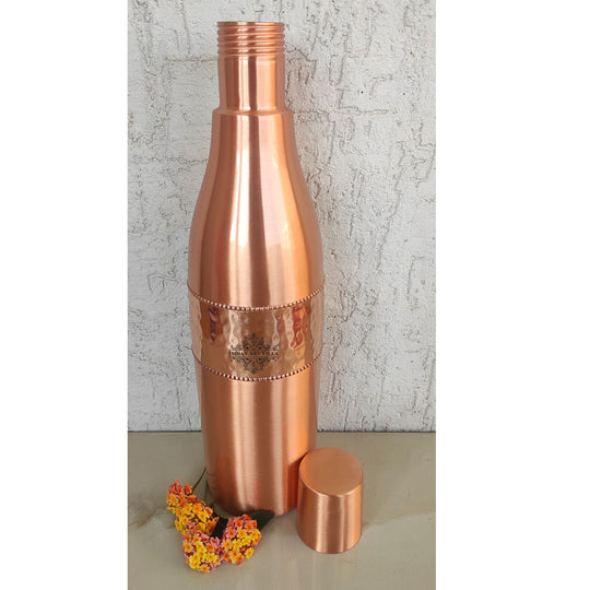 Sapphire Hammered Copper Lacquer Bottle, 41oz/1200 ML