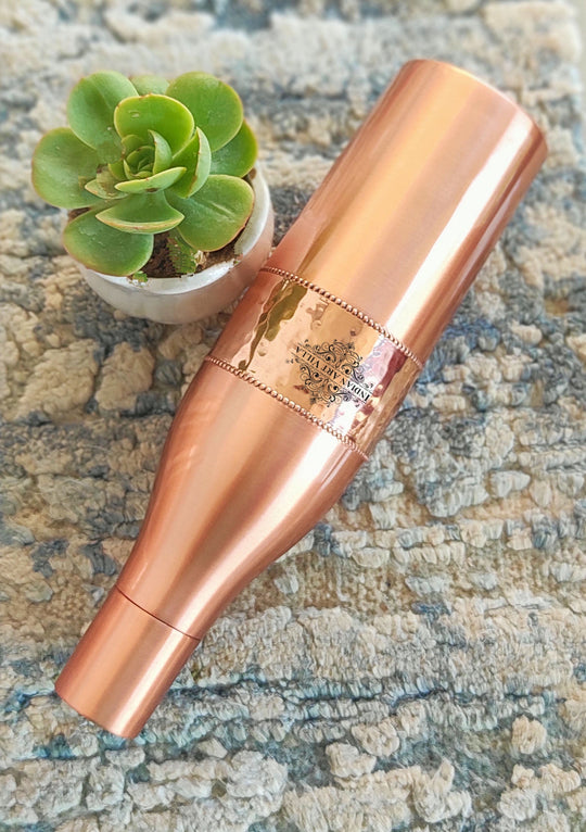 Sapphire Hammered Copper Lacquer Bottle, 41oz/1200 ML