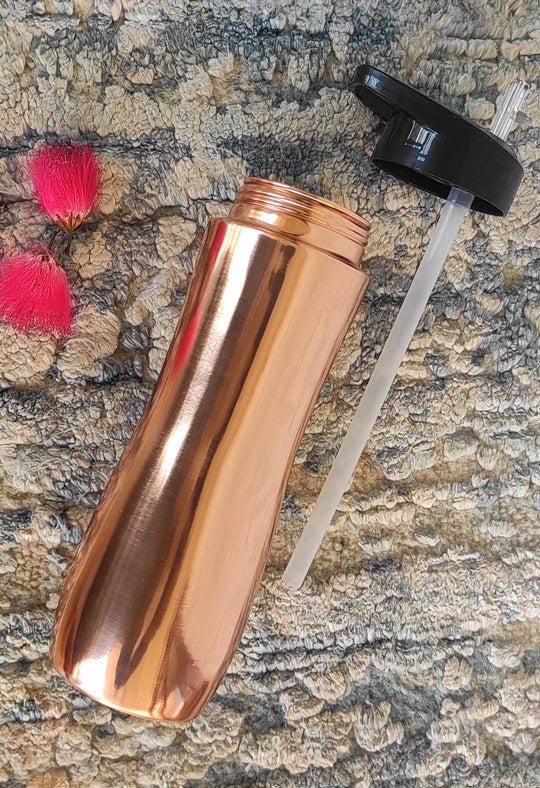 Curve Sipper Lacquer Copper Water Bottle