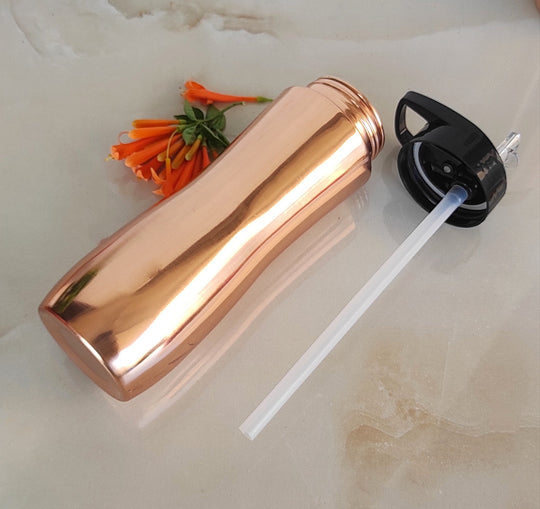 Curve Sipper Lacquer Copper Water Bottle